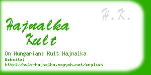 hajnalka kult business card